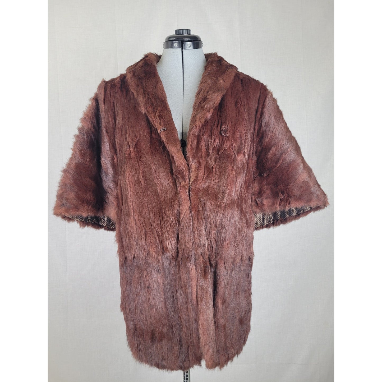 Vintage MacDougall's Seattle Adjustable Mahogany Mink Fur Stole Capelet
