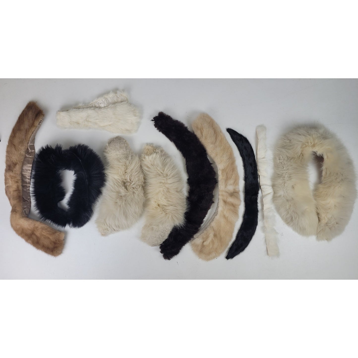 Vintage Fur Trim Lot of 10 Mixed Furs