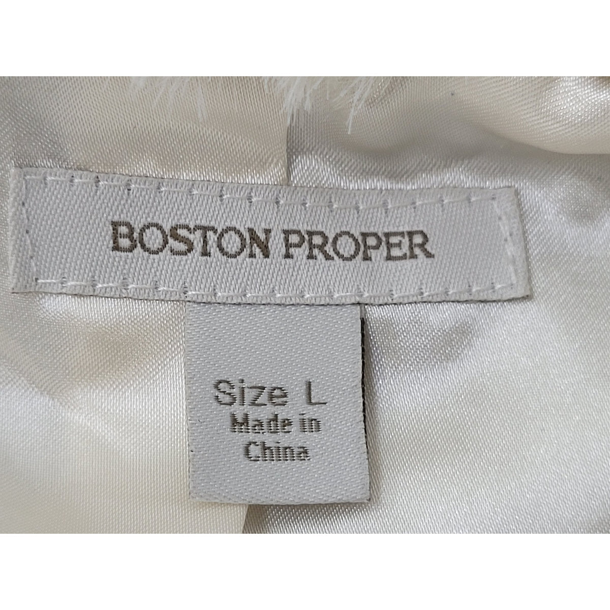 Y2K Boston Proper Faux Fur Ribbed Knit Sweater Jacket Women's Sz L