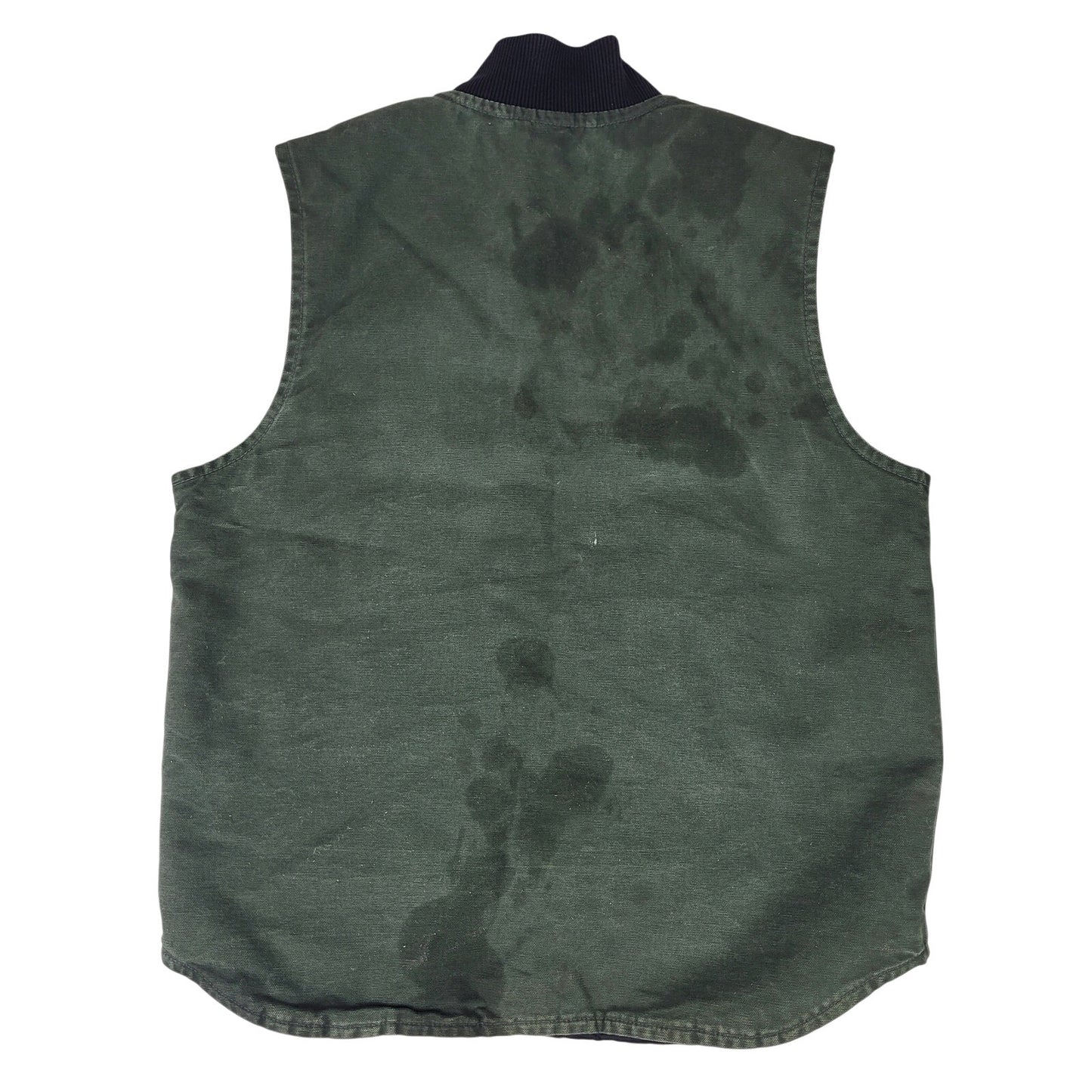 Carhartt V02 CYP Moss Green Duck Canvas Vest Quilt Lined Men's Sz M