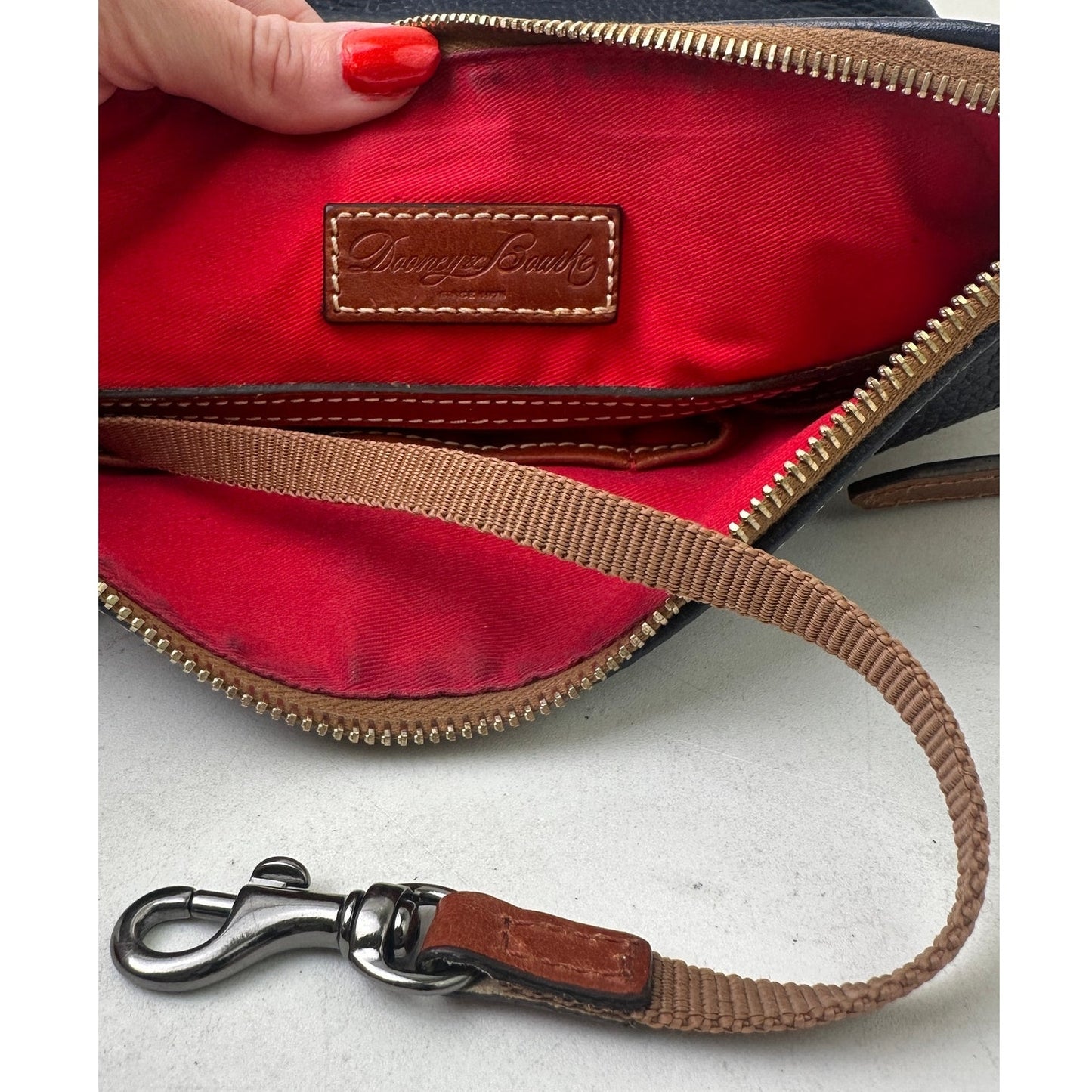 Dooney & Bourke Midnight Blue Pebble Grain Leather Crossbody Bag