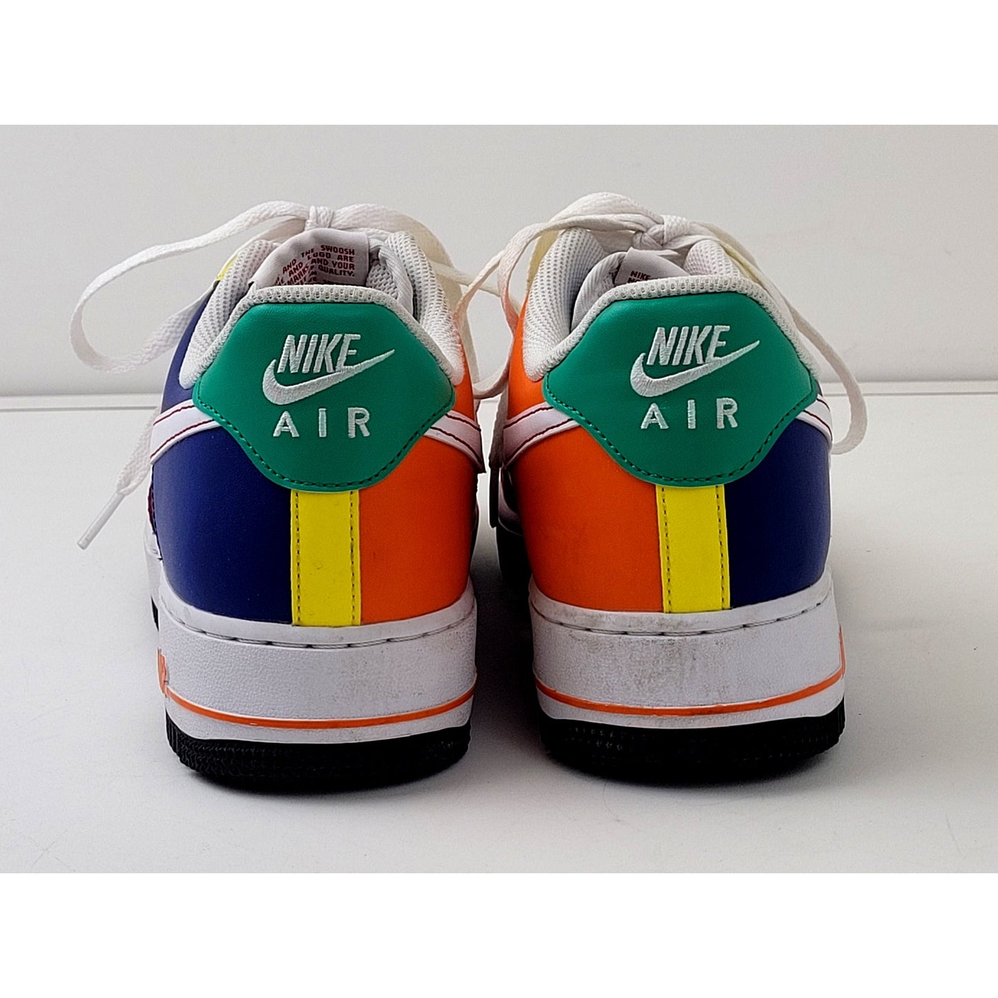 Nike Air Force 1 Low 07 LV8 Sneakers Rubiks White Red Blue Men Sz 10.5