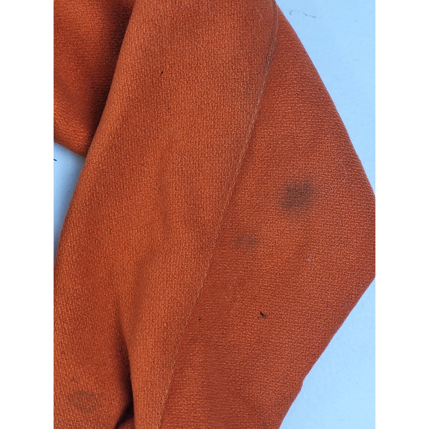 Vintage 1970s Fab-Knit Orange Varsity Jacket Wool w Leather Trim Men's Sz 40