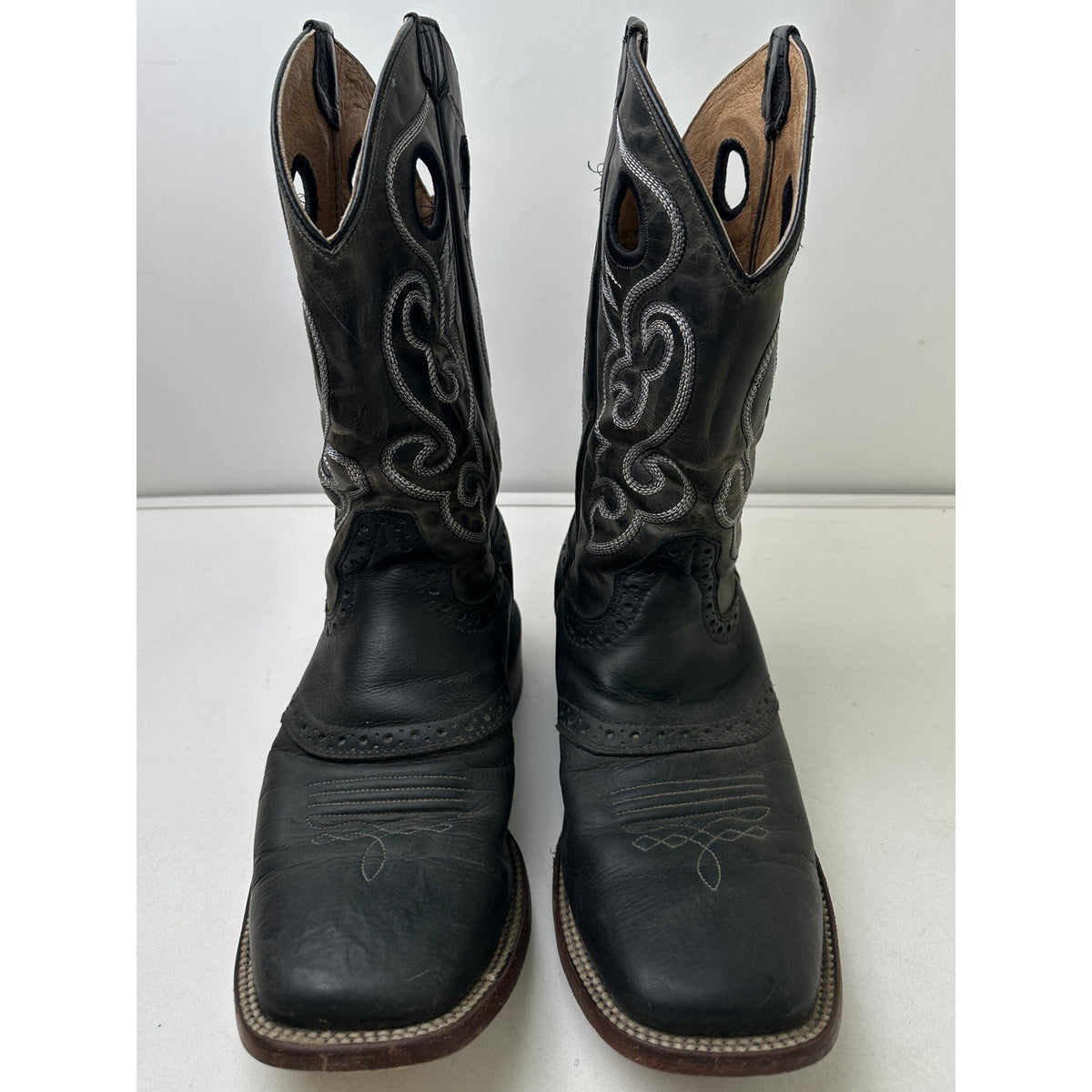 Cody James Sinatra Black Leather Western Boots Men's Sz 9