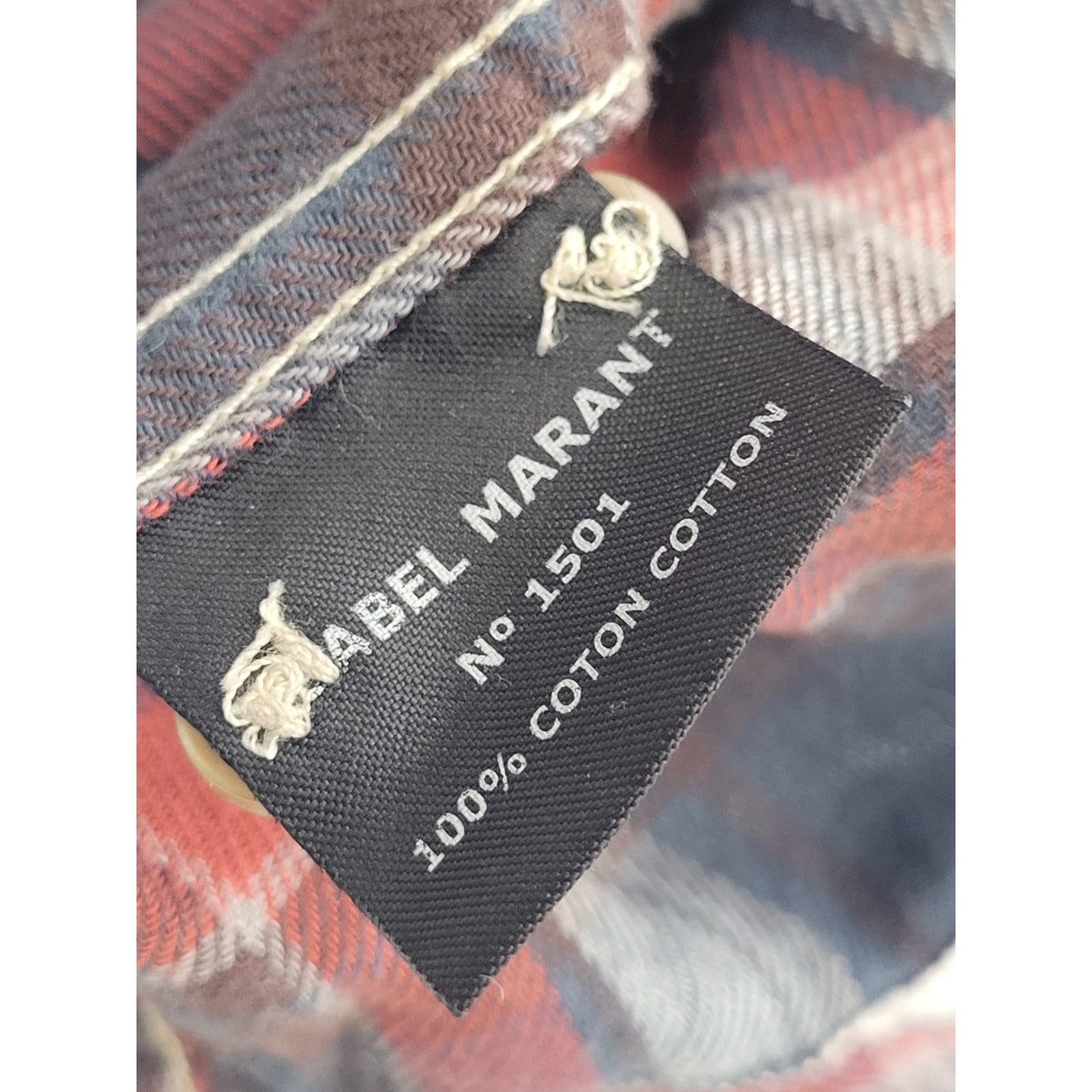 Isabel Marant Etoile Plaid Long Flannel Shirt Women's Sz 36 (US 4)