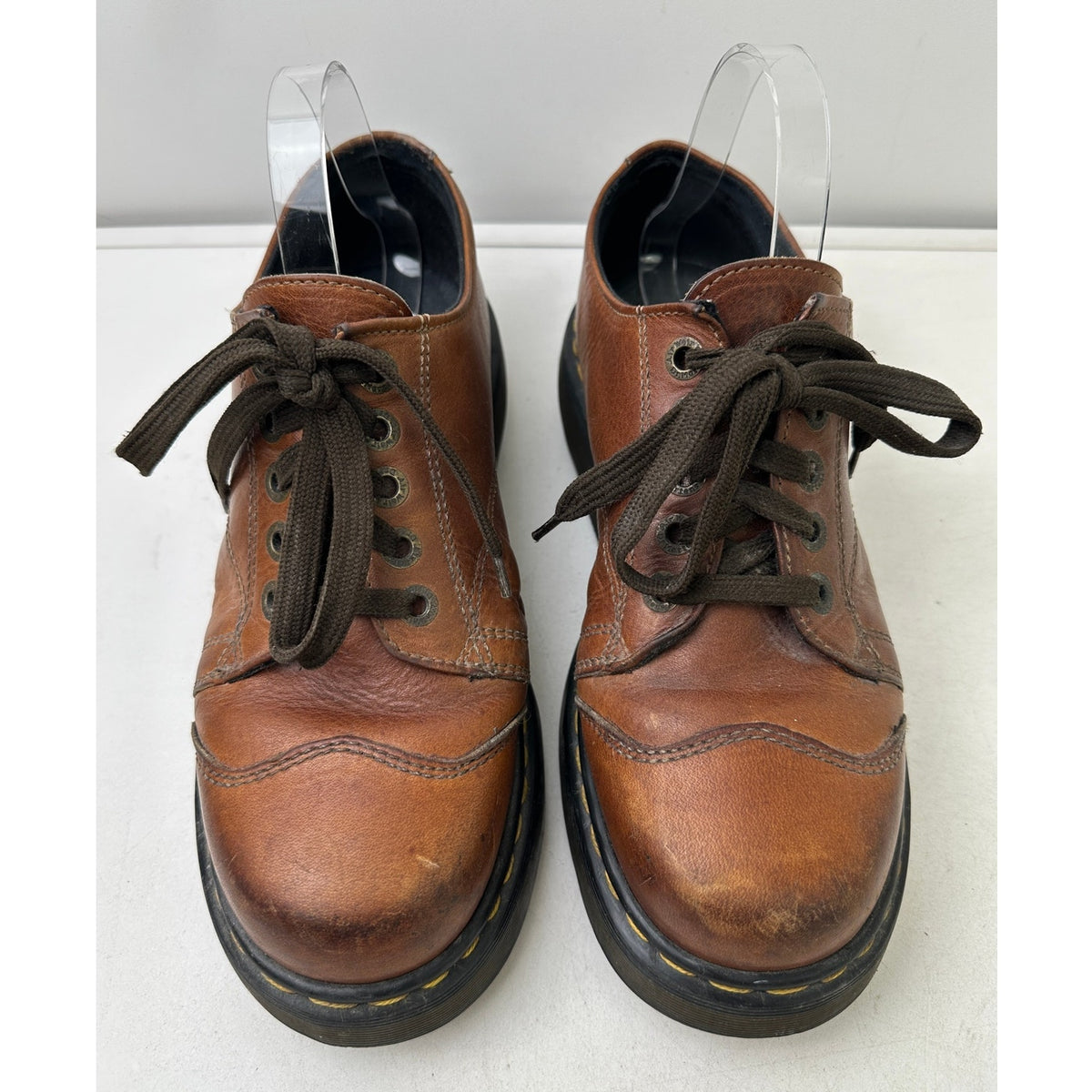 Vintage Dr. Martens 8651 Brown Leather Chunky Platform Oxfords Men's Sz 9