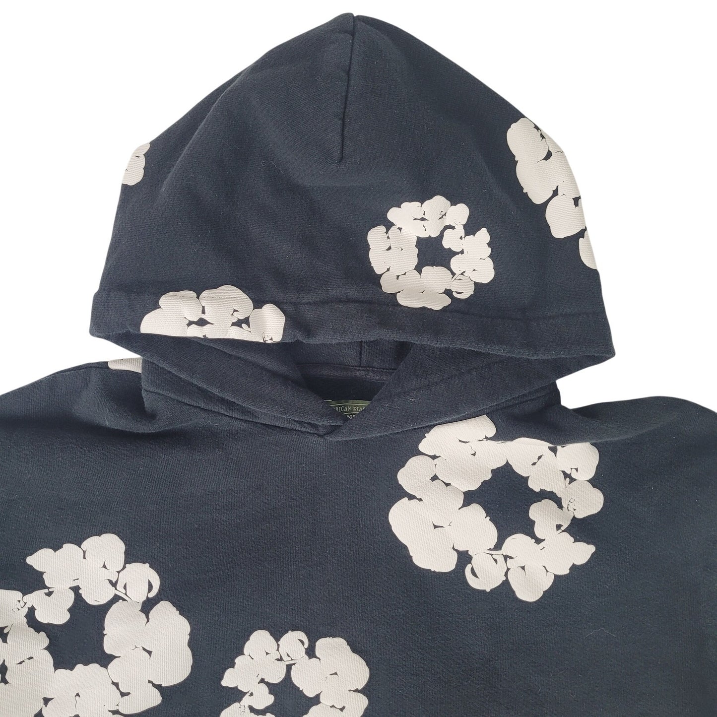 DENIM TEARS African Diaspora Goods Black Cotton Pullover Hoodie Women's Sz M
