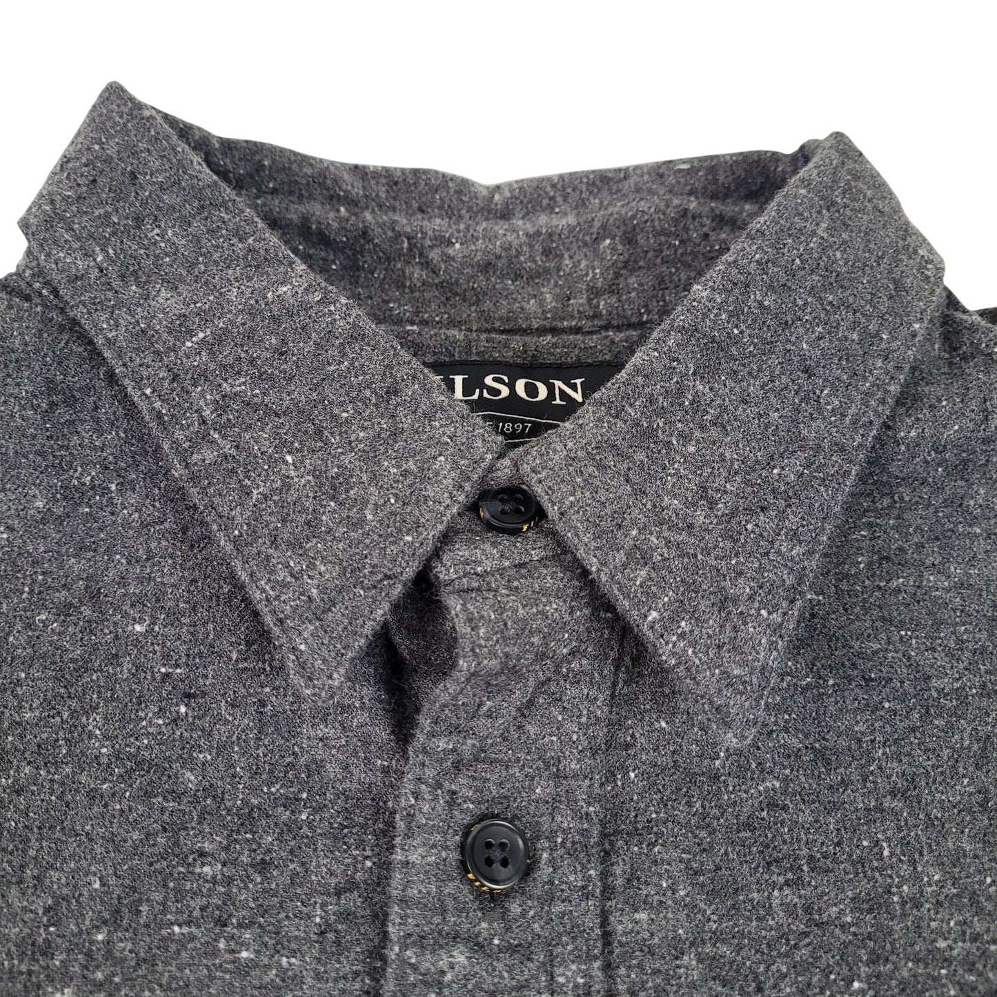 Filson Alaskan Guide Flannel Shirt Heathered Dark Grey | Men's Sz L