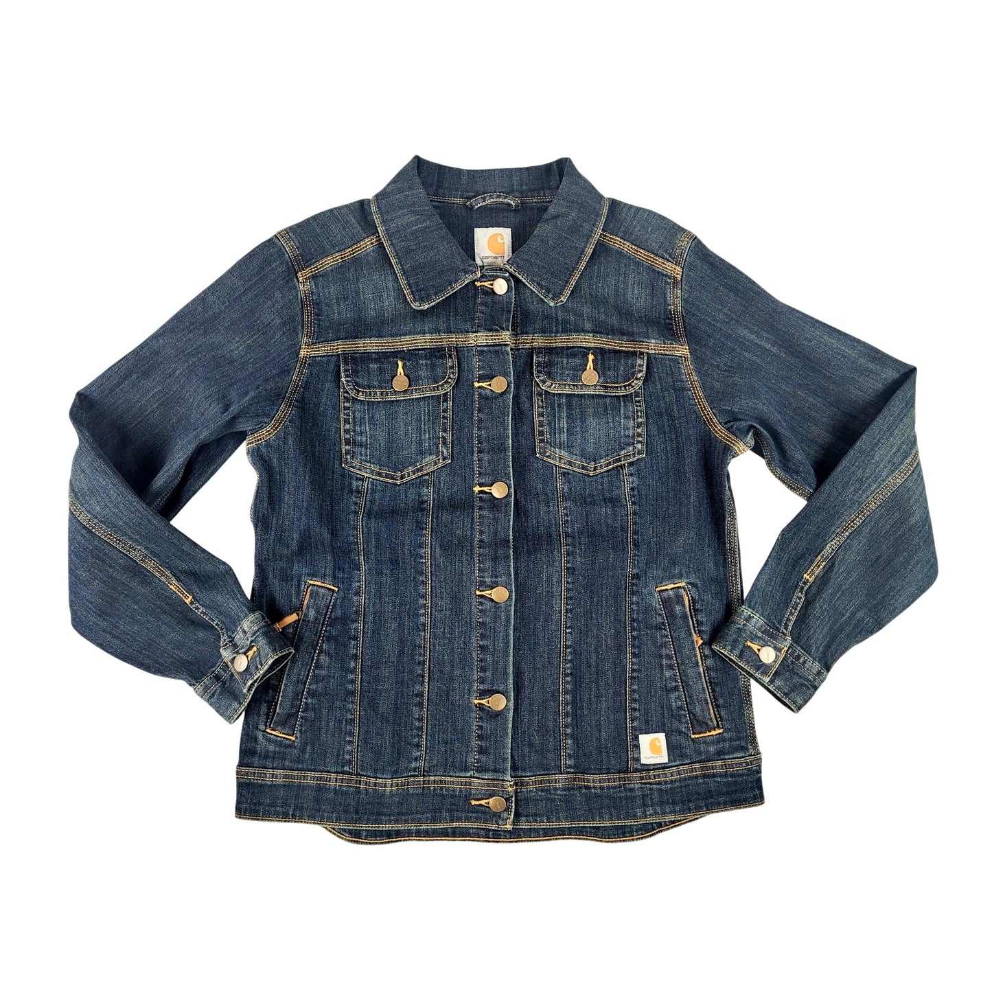 Carhartt Denim Trucker Jacket Dark Wash Women's Sz M