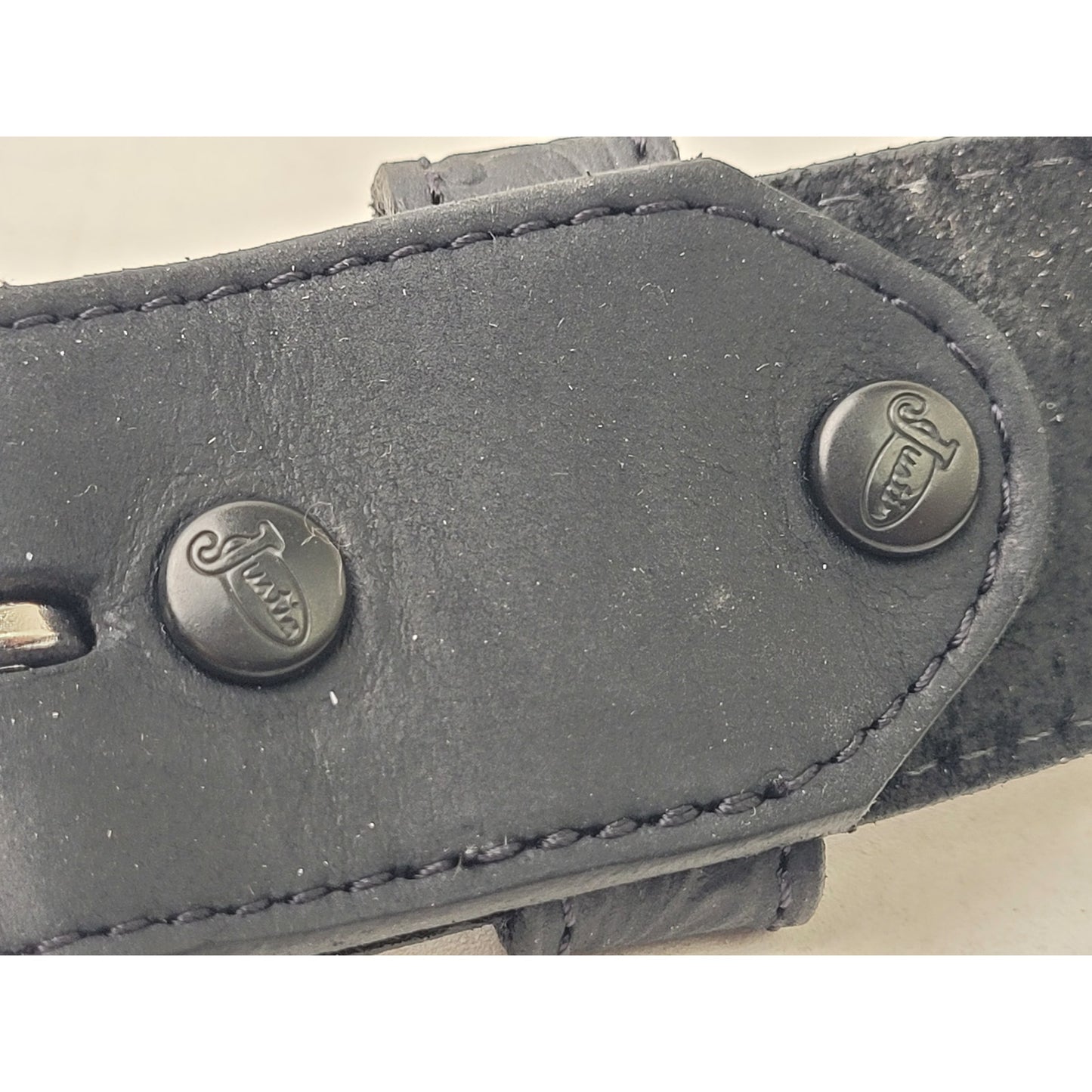 Justin Western Scroll Tooled Black Leather Belt Men's Sz 36