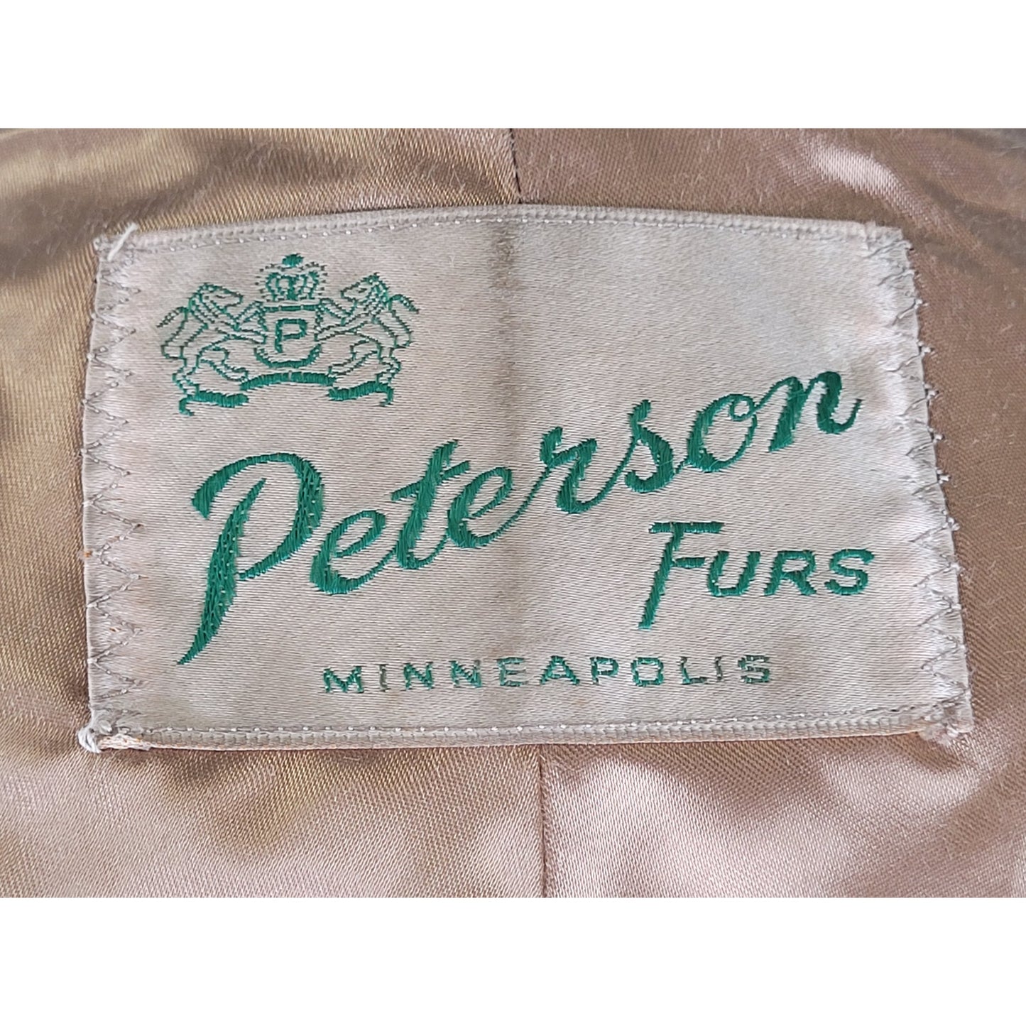 Vintage 1950s Medium Brown Mink Fur Stole Wrap Shawl Tailored Lined Sz M