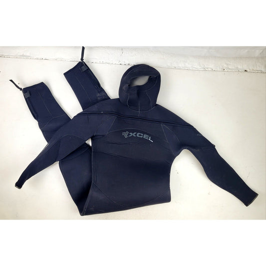 Xcel ThermoFlex Scuba Diving Full Suit 9/7/6mm Front Zip Hooded Sz LT