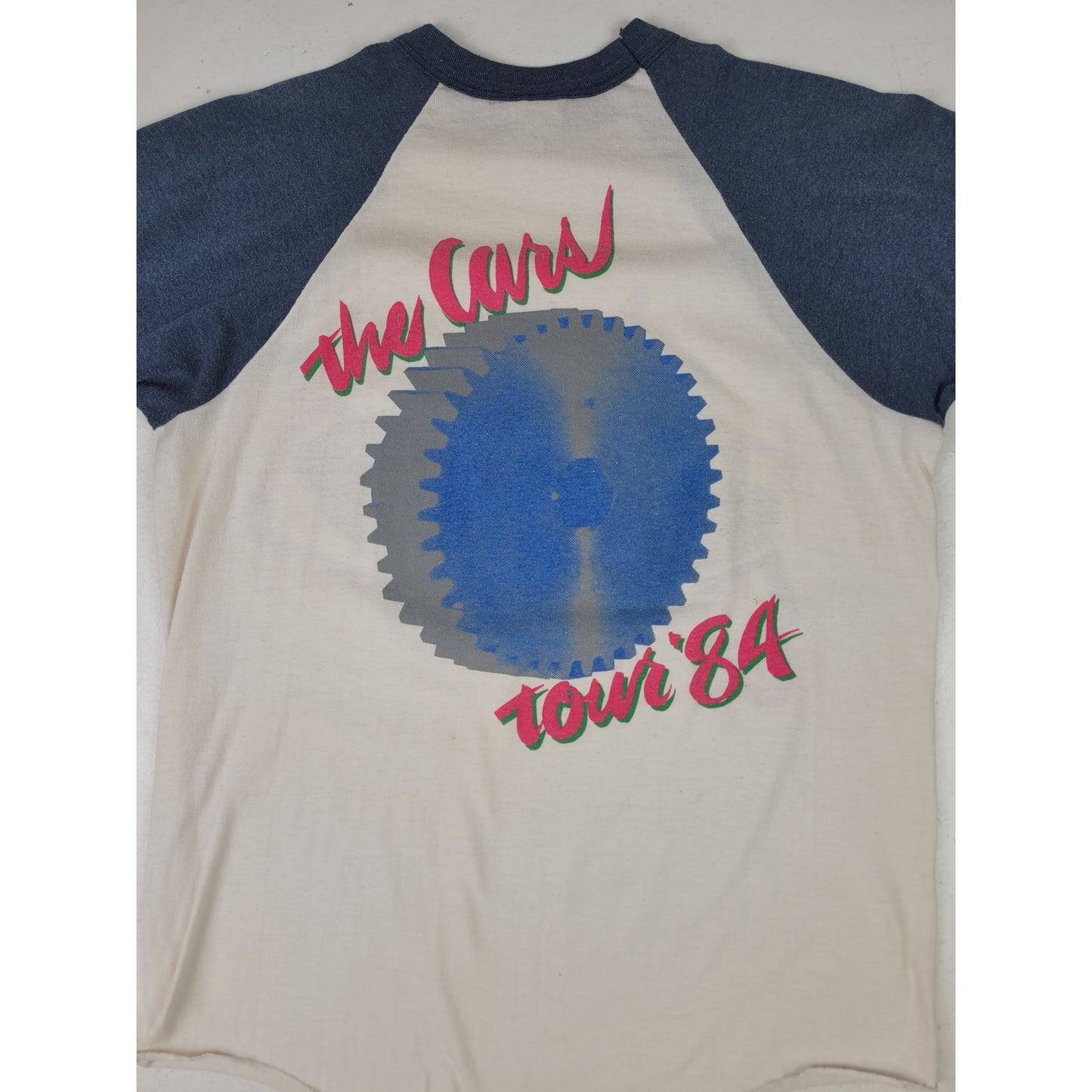 Vintage 1984 The Cars "Heartbeat City" Tour Raglan Baseball Tee Sz M