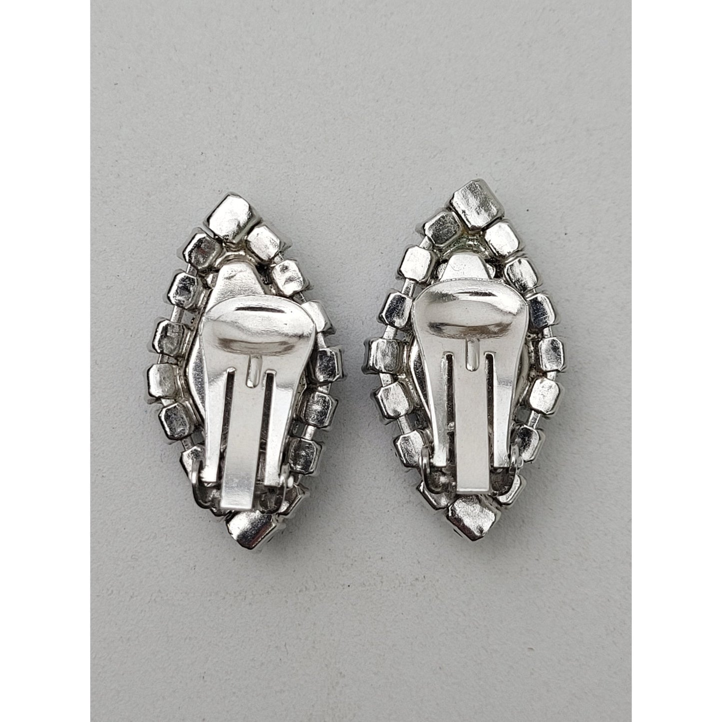 Vintage Blue Rhinestone Hollywood Regency Statement Bracelet & Earrings