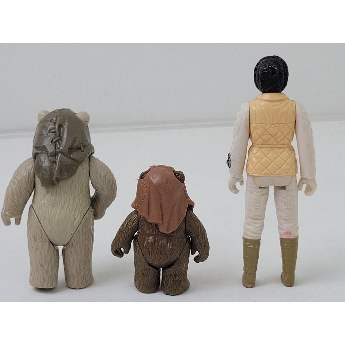 1980s Star Wars Figurines Lot Lumat Ewok, Wicket Ewok & Princess Leia