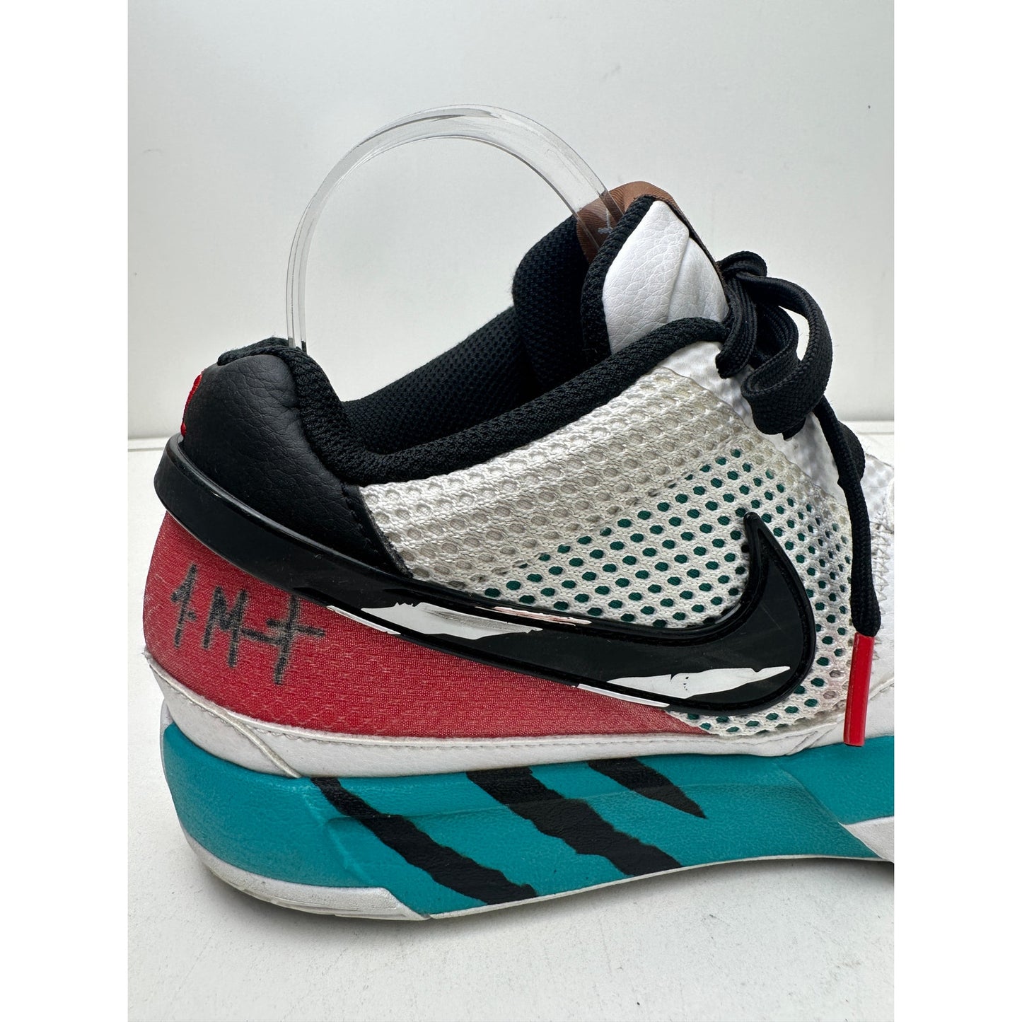 Nike Ja 1 Reverse Scratch White/Turbo Green/University Red Sneakers Men's Sz 7.5