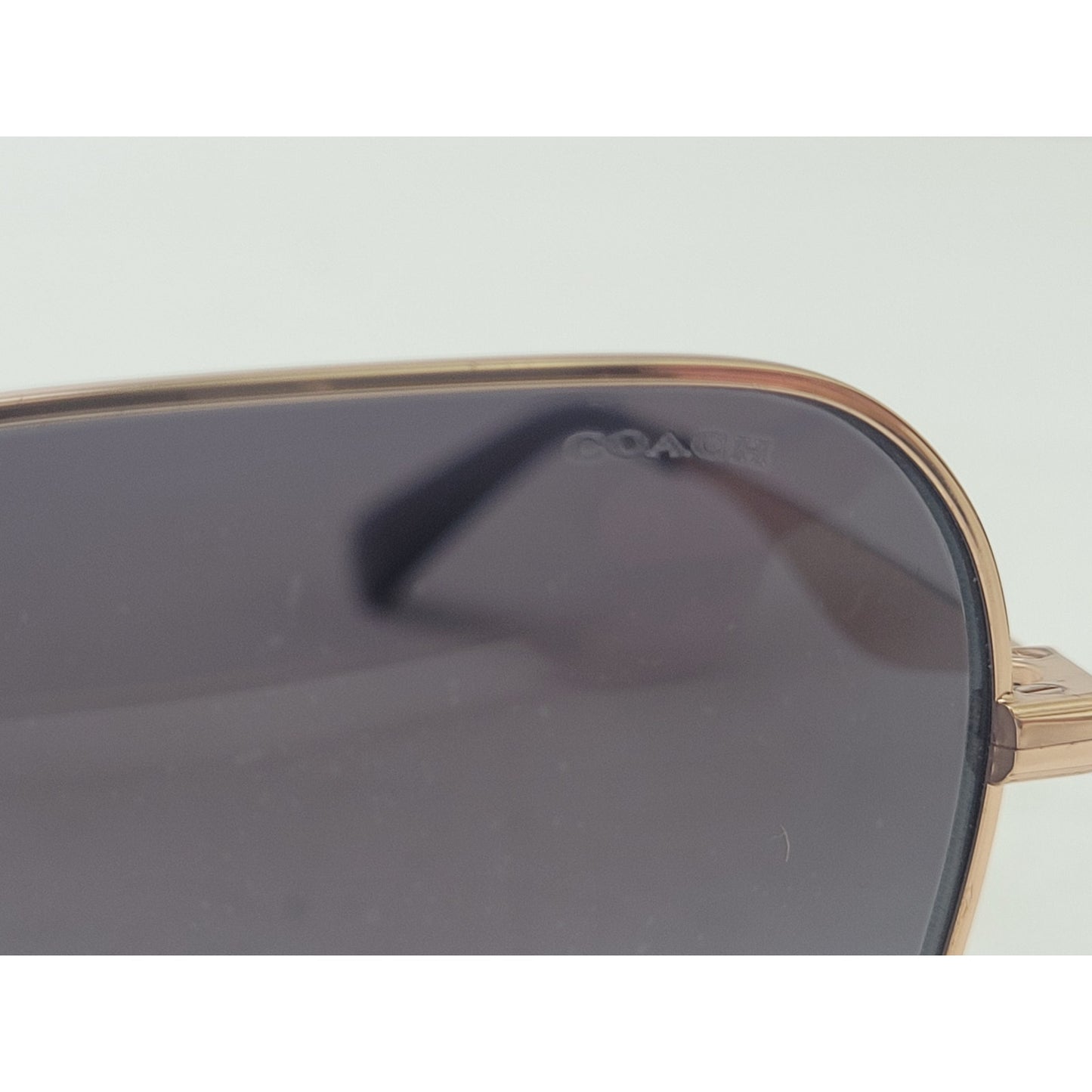 Coach HC7168 Shiny Rose Gold Geometric Sunglasses