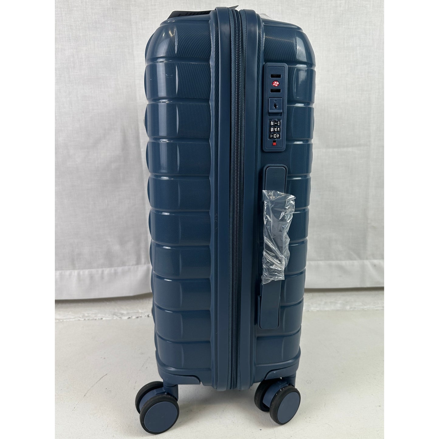 AGVOTK 20" Steel Blue Hardside Carry-On Spinner Suitcase