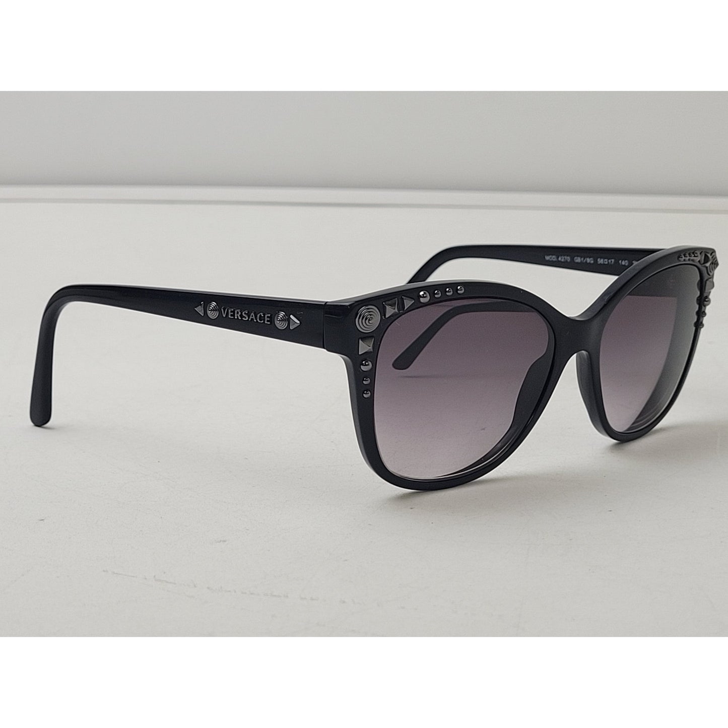 Versace Model #4270 Studded Black Cat-Eye Prescription Frames  | Made in Italy