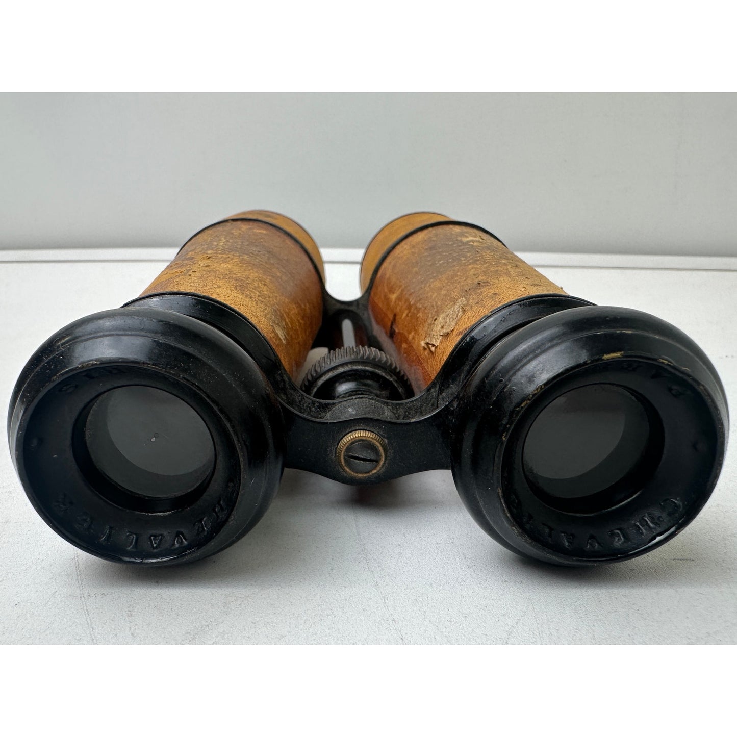 Antique Chevalier Paris Leather Field Binoculars & Theater Glasses
