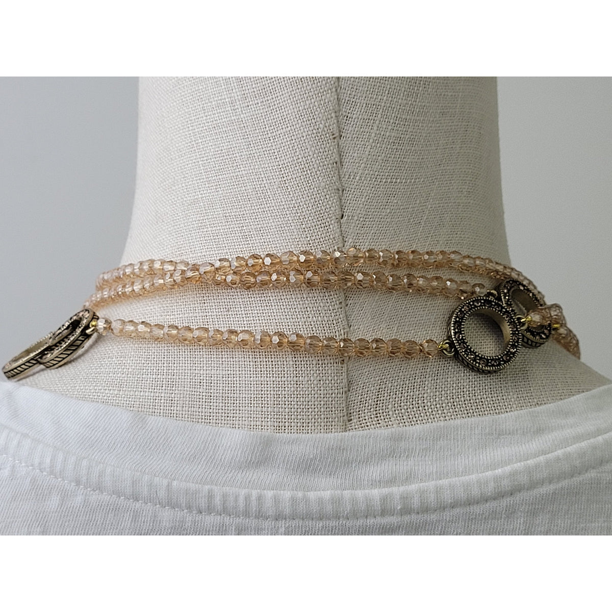 Heidi Daus The Long and Short of It Beaded Crystal Toggle Deco Necklace