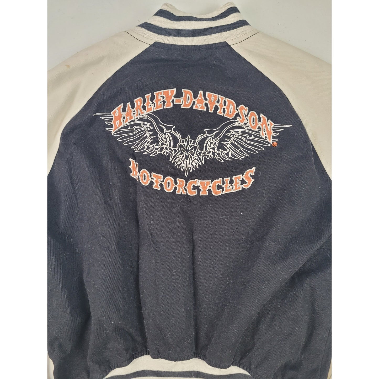 VTG 2000s Harley Davidson Cotton Bomber Varsity Jacket Women's Sz M