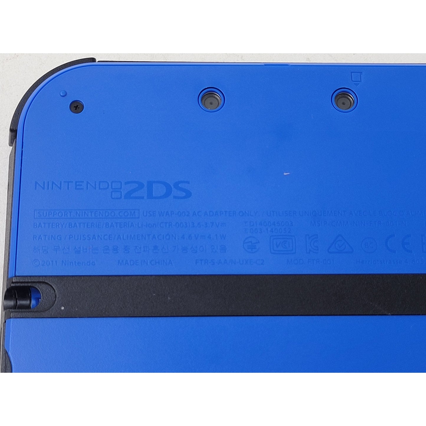 Nintendo 2DS Blue Handheld Console Solid Slate Design + Case | No Charger