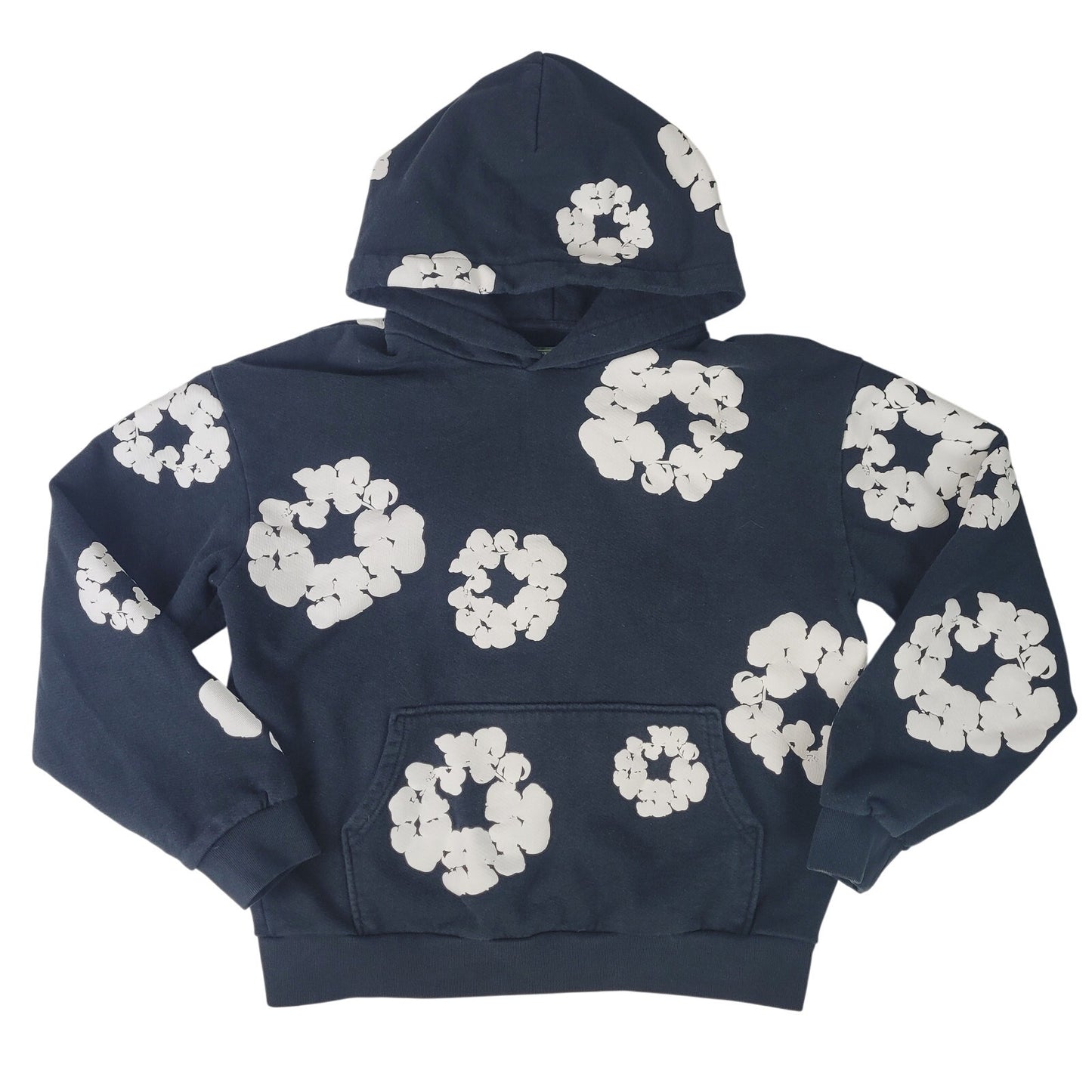 DENIM TEARS African Diaspora Goods Black Cotton Pullover Hoodie Women's Sz M