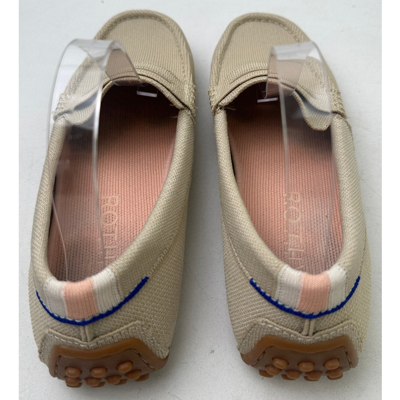 Rothy's The Driver Beige Knit Slip-On Loafers Women's Sz 10.5