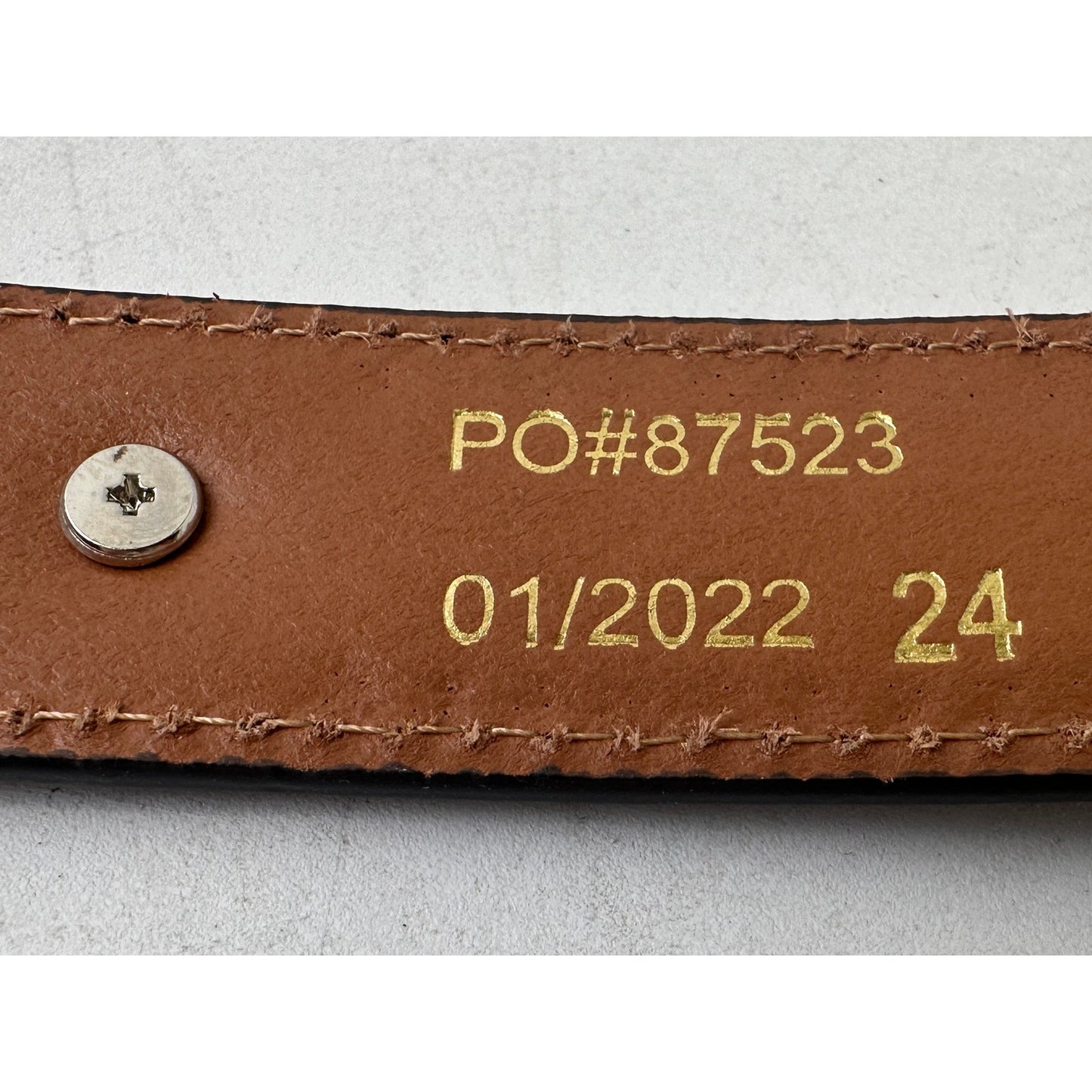 Ariat Western Brown Leather Belt W/ Silver Heart Buckle Children's Sz 24