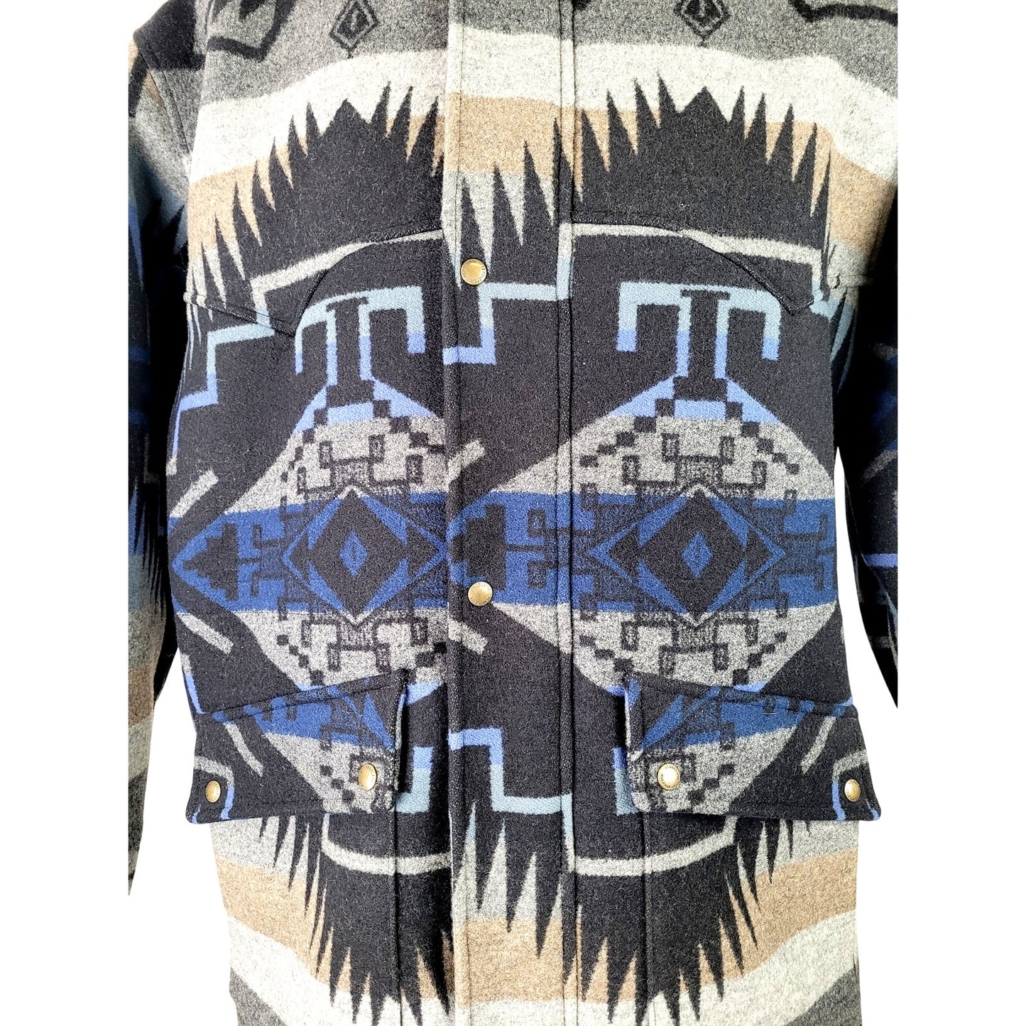 VTG Pendleton High Grade Western Wear Wool Jacket Coat Southwestern Aztec Sz XL