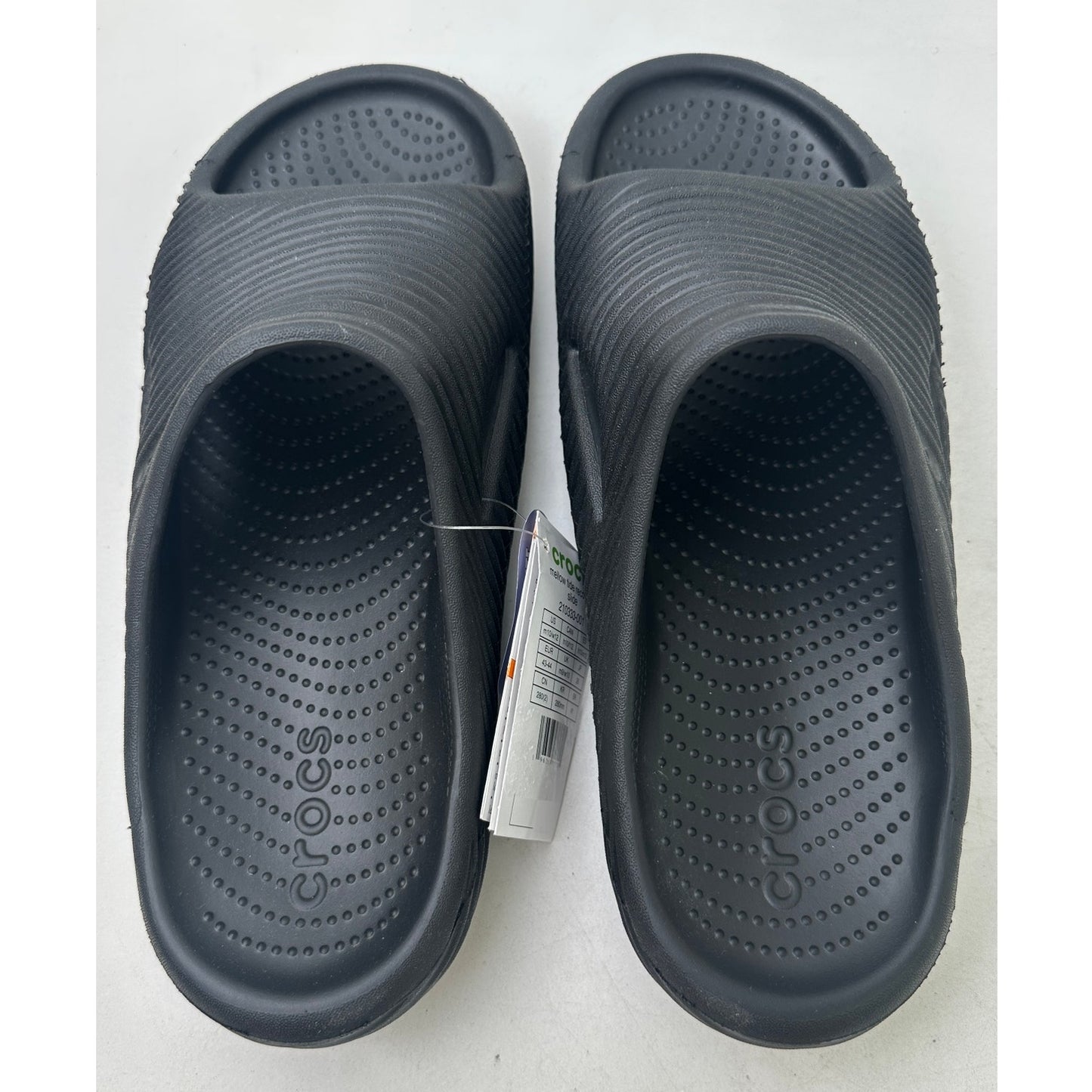 Crocs Black Unisex Mellow Recovery Slide Sandals NWT Men's 10 / Women's 12