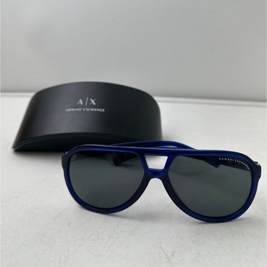 Armani Exchange AX 4011 Blue Transparent Aviator Men's Sunglasses