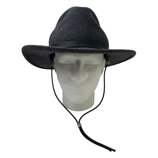 Stetson Explorer Grey Wool Felt Fedora Hat Sz Large