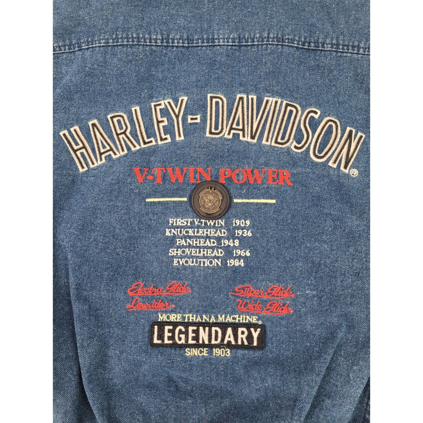 VTG 80s/90s Harley Davidson Harley Davidson Blue Bomber Jacket Men's Sz L/XL