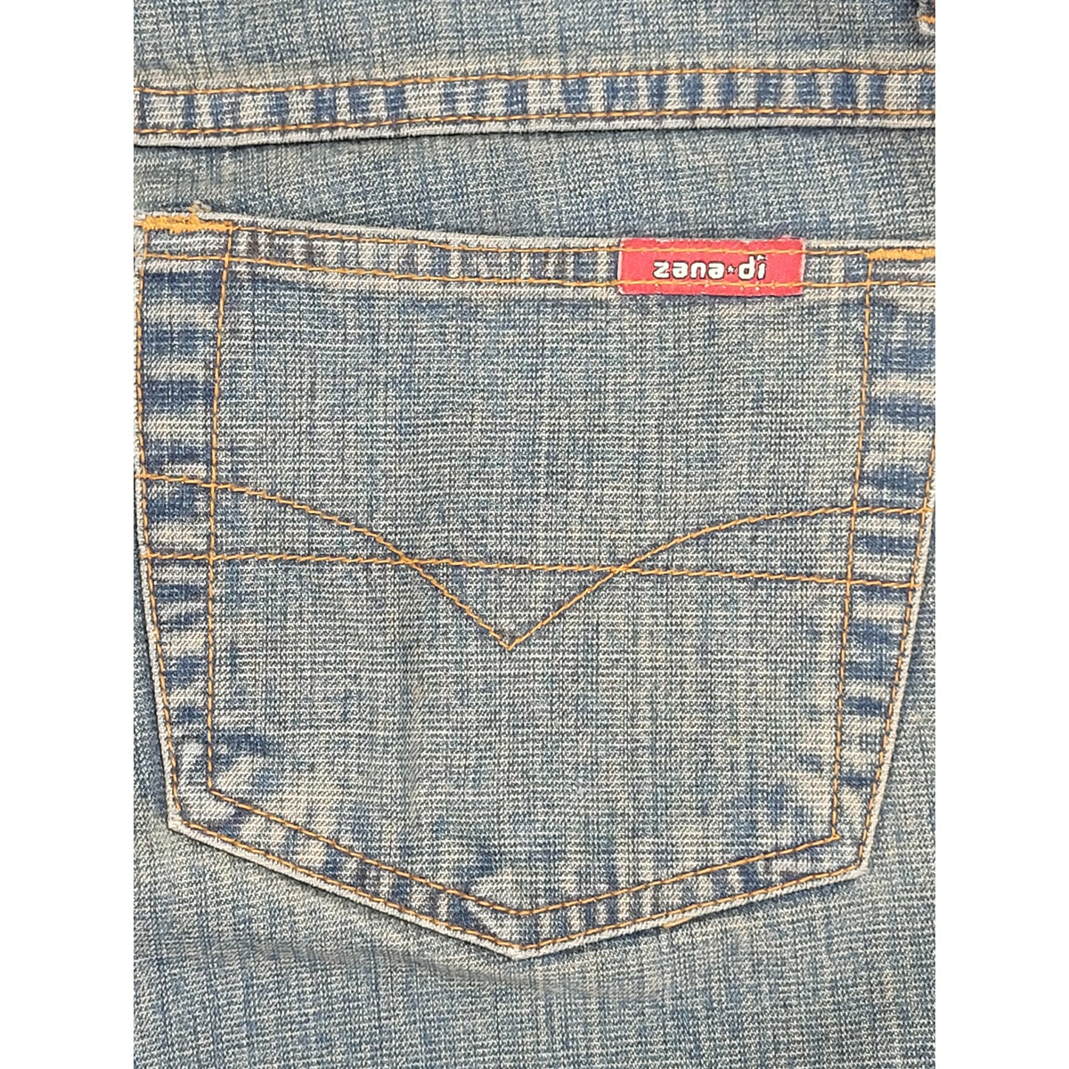 VTG Y2K Zana Di Low-Rise Bootcut Jeans w Faux Leather Cord Accents Women's Sz 13