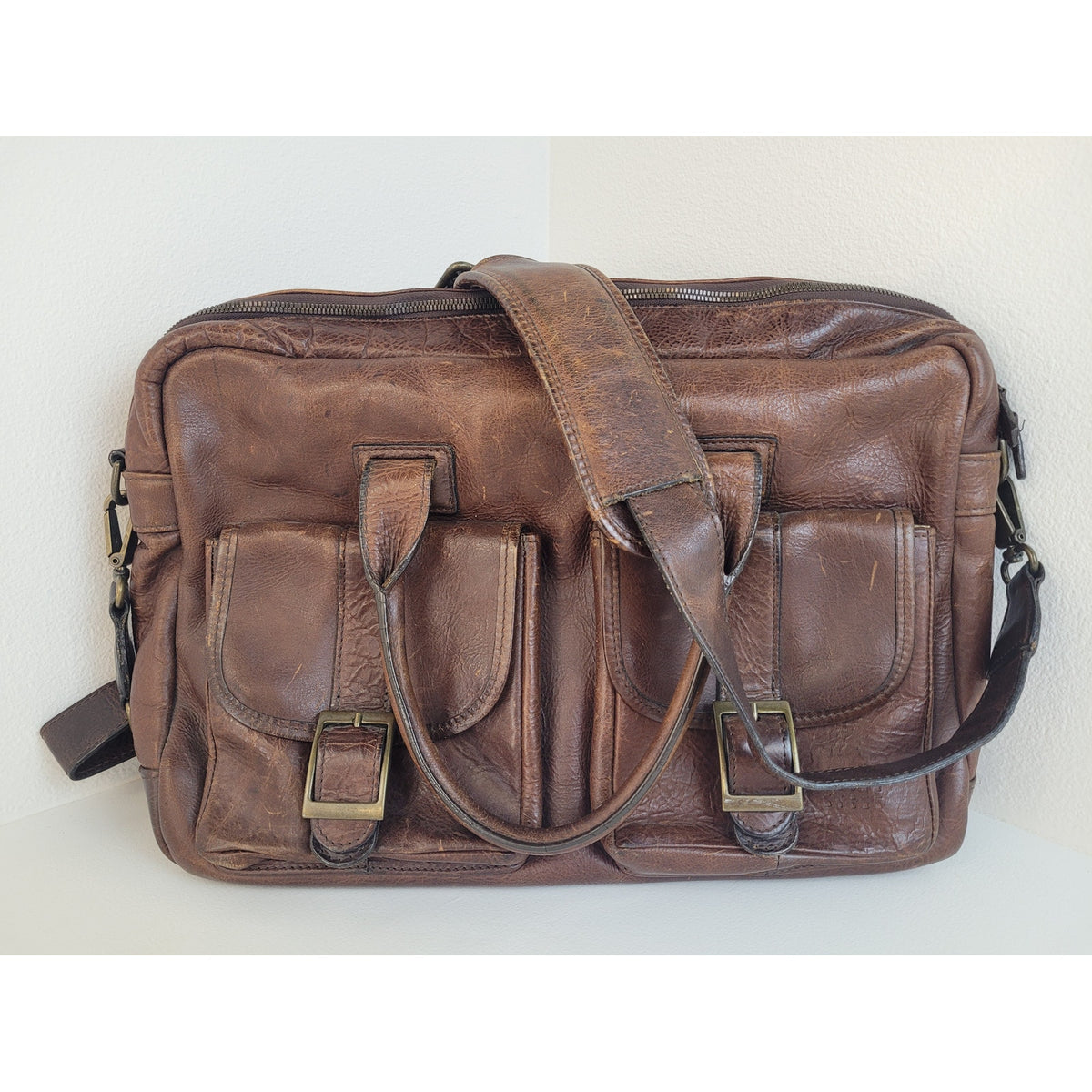 Moore & Giles Dillard Commuter Bag in Mad Dog Leather MSRP: $875
