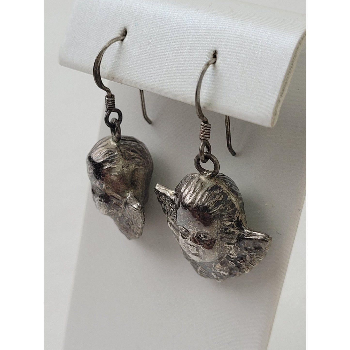 Vintage Sterling Silver Cherub Earrings | 5.26 grams