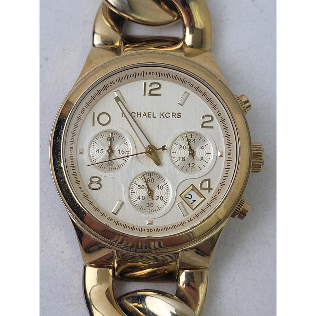 Michael Kors MK3131 Gold-tone Stainless Steel Chucky Chain Link Women's Watch