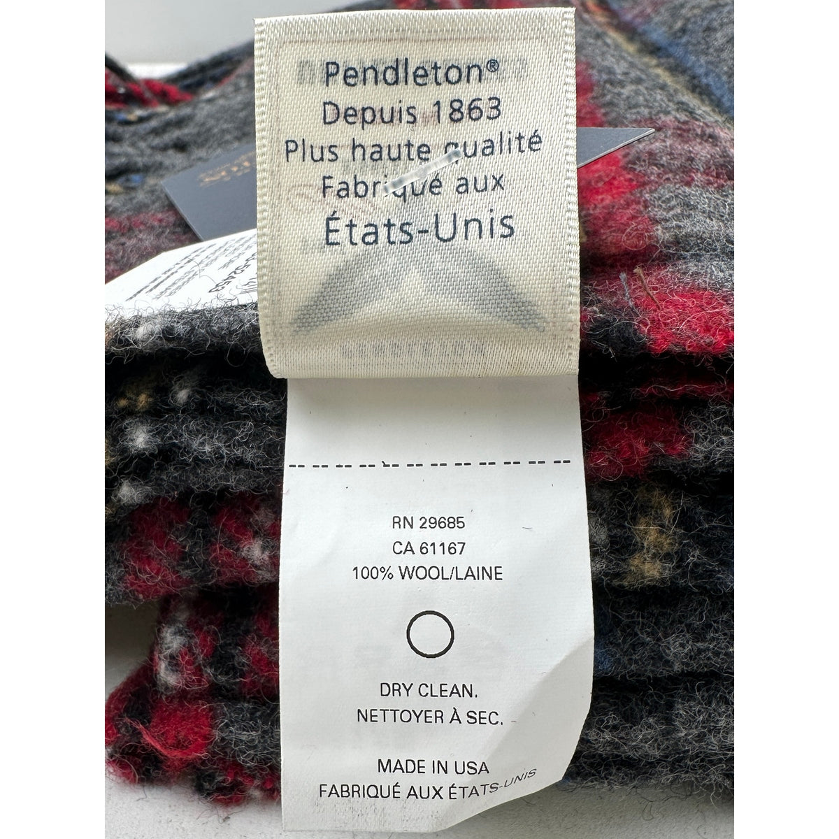 NWT Pendleton Charcoal Stewart 100% Wool Motor Robe Blanket Made in USA