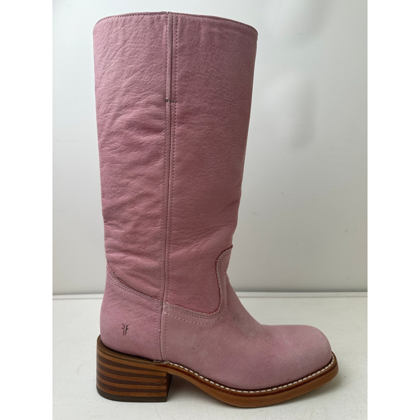 Frye Campus 14L Pink Tall Leather Boots Women's Sz 7.5