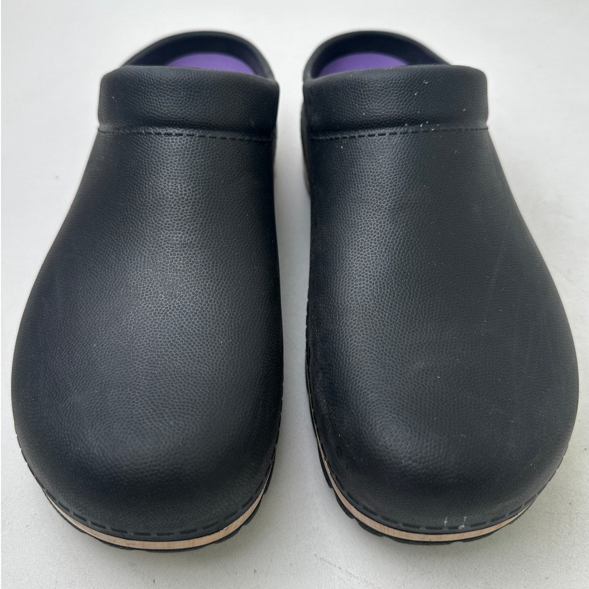 Dansko Kane Molded EVA Black / Woodgrain Trim Clogs Women's Sz 41