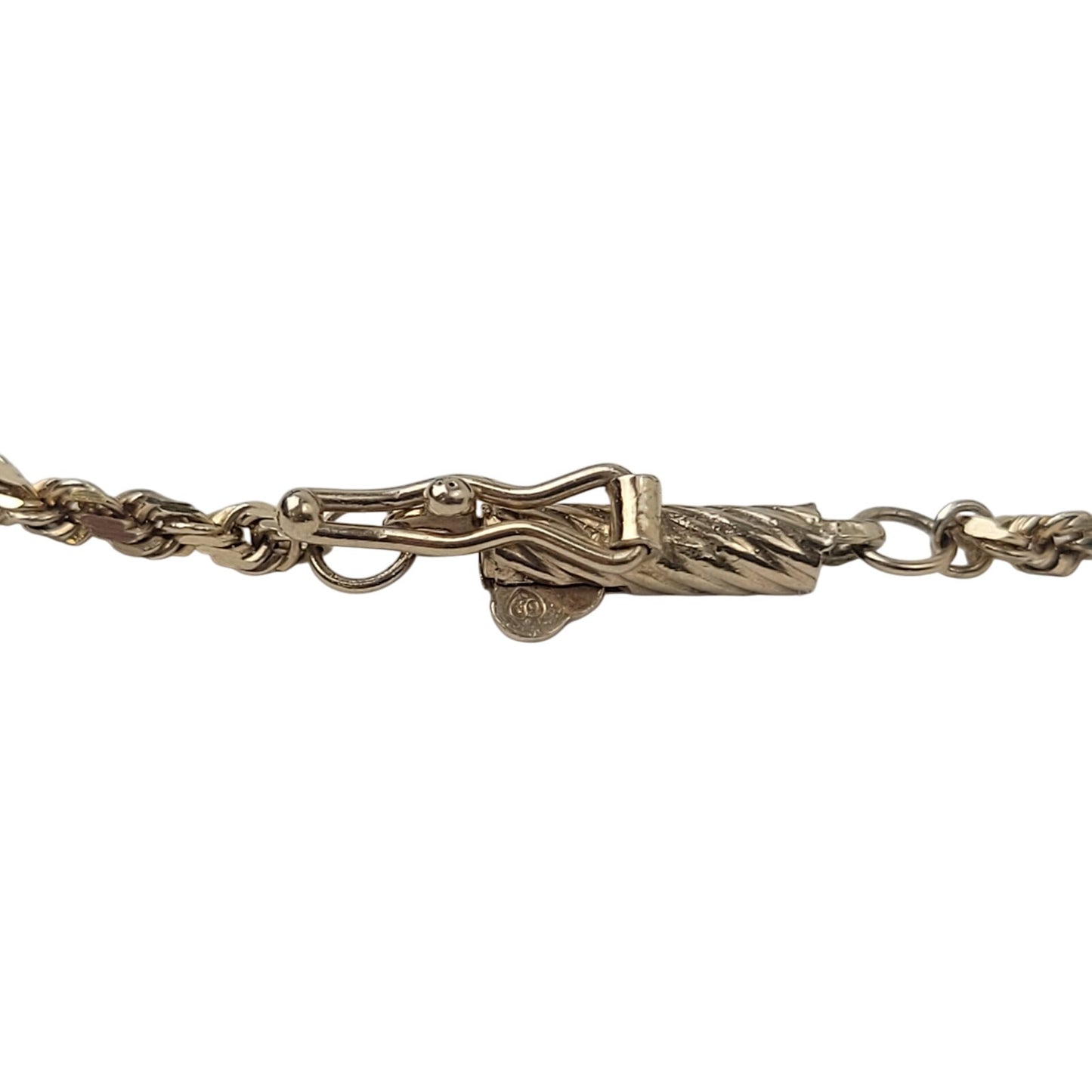 14K Yellow Gold 7" Rope Chain Bracelet 2 Grams