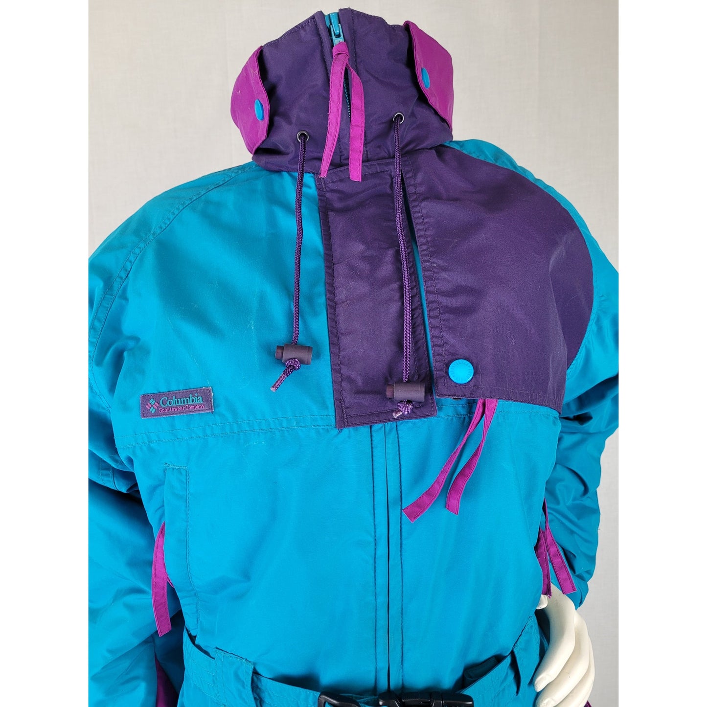 1990s VTG Columbia Ski Suit Blue & Purple Women's Sz M