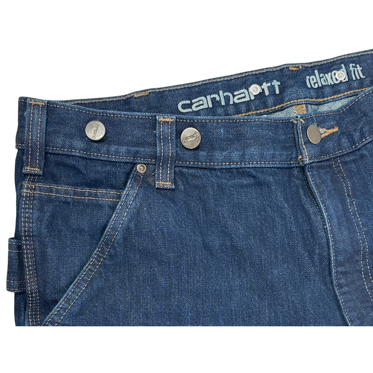 Carhartt Rugged Flex Relaxed Fit Double-Front Denim Logger Jeans Men's Sz 36x32