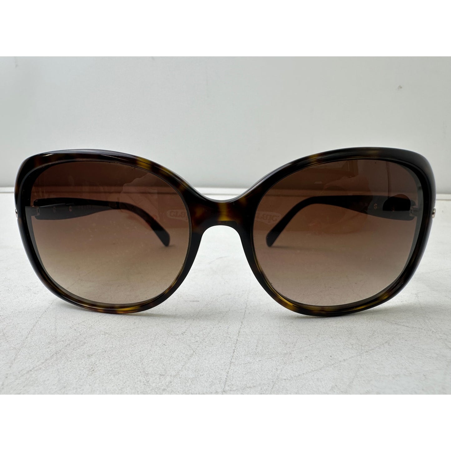 Prada PR 08OS Tortoise Shell Sunglasses W/ Black Case & Cloth