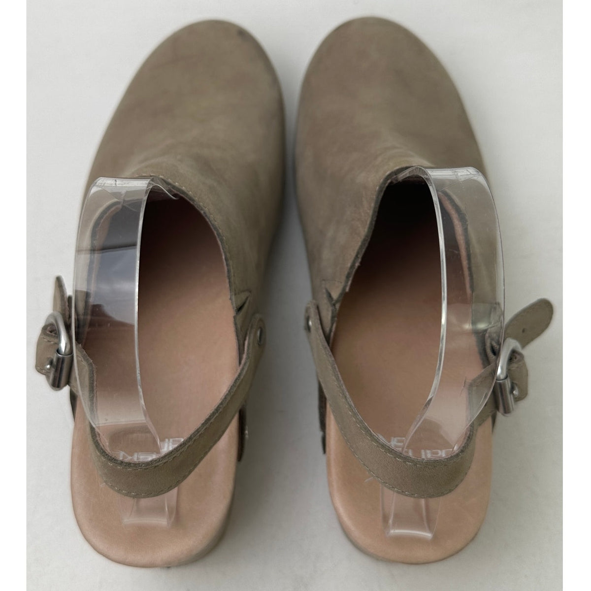 Dansko Marty Taupe Suede Slingback Clogs Women's Sz 7.5
