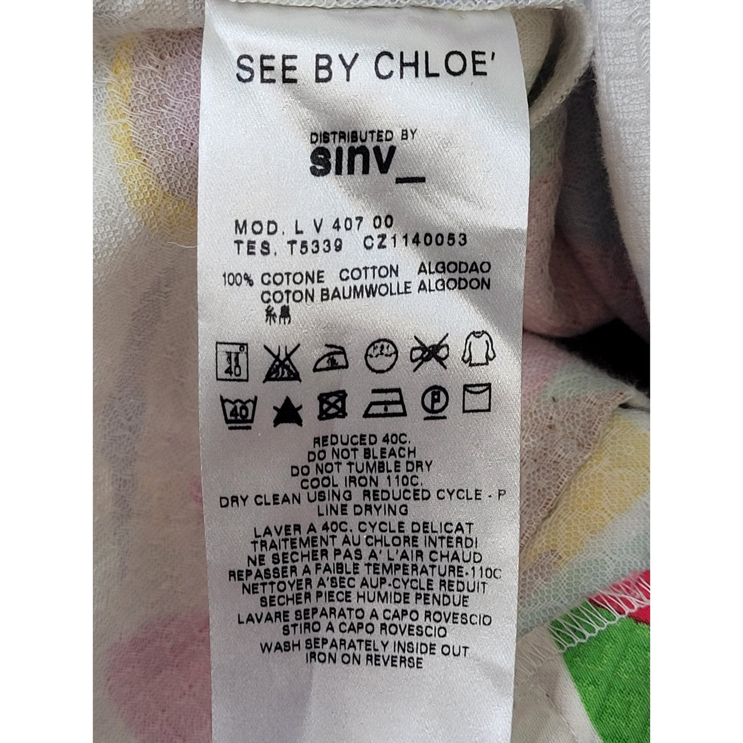 See by Chloe Floral Print Mini Summer Dress Women's Sz S
