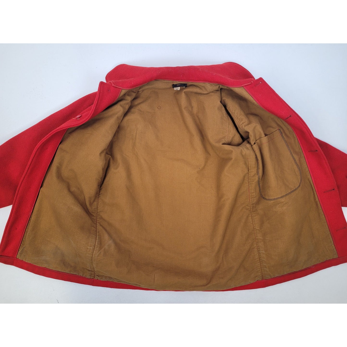 1940-50s Woolrich Red Wool Hunting Jacket Men's Sz 38 (M)