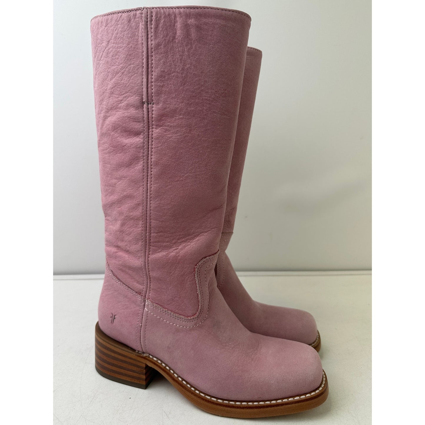 Frye Campus 14L Pink Tall Leather Boots Women's Sz 7.5